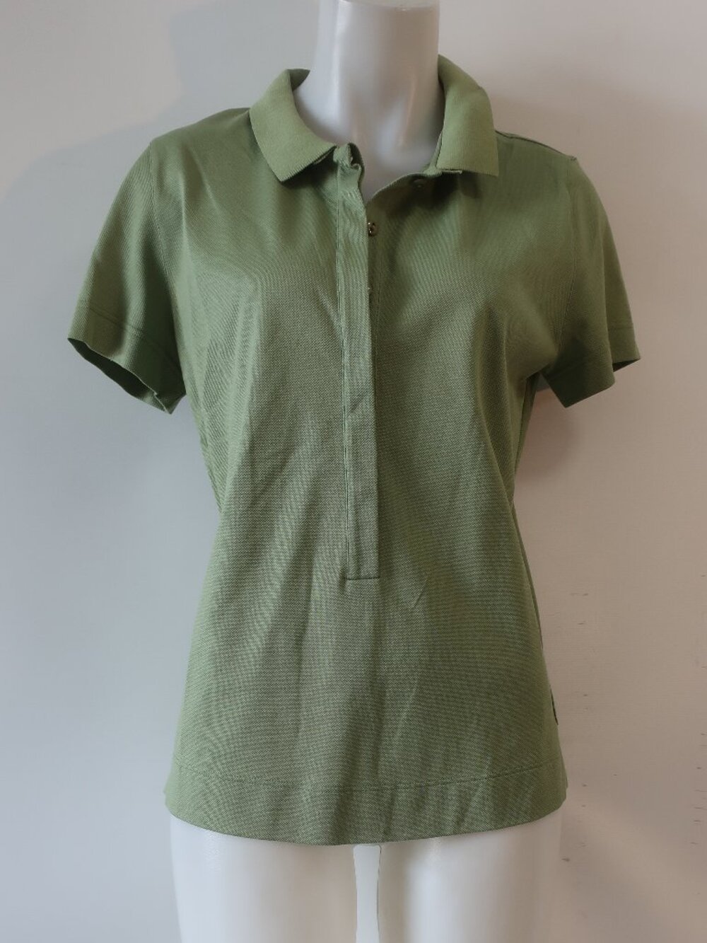 NWT Women Akris Punto Lime Green (Item-66) 3/4 Button Polo Style Top 12